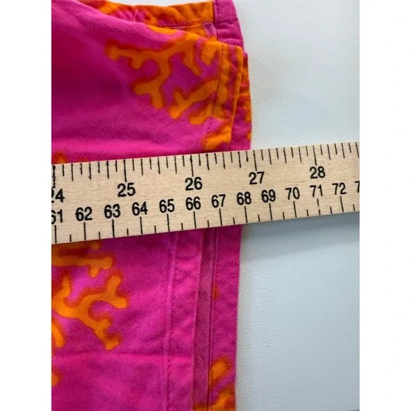 Escapada Pink Coral Print Ruffle Sleeve Womens Blouse Top XL* - Picture 3 of 7